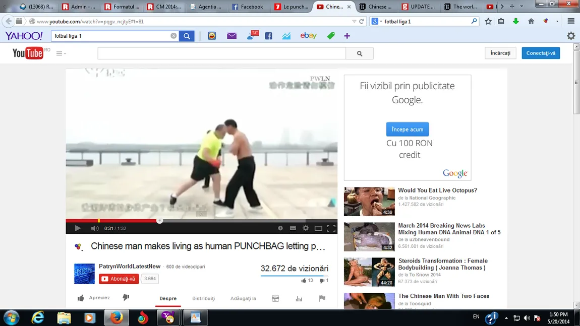 Sac de box uman. Un bărbat încasează pumni în stomac, pentru 2.500 de euro pe lună VIDEO