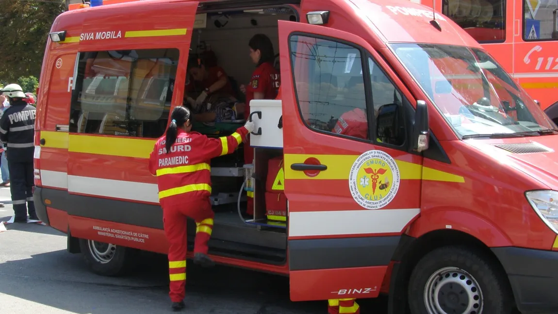 Accident TERIBIL în Sibiu. Un TIR a lovit în plin un taximetru. Două persoane AU MURIT PE LOC