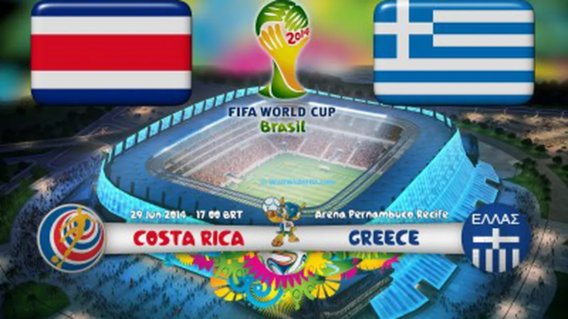 COSTA RICA-GRECIA 1-1 după 120 de minute, 5-3 la loviturile de departajare!