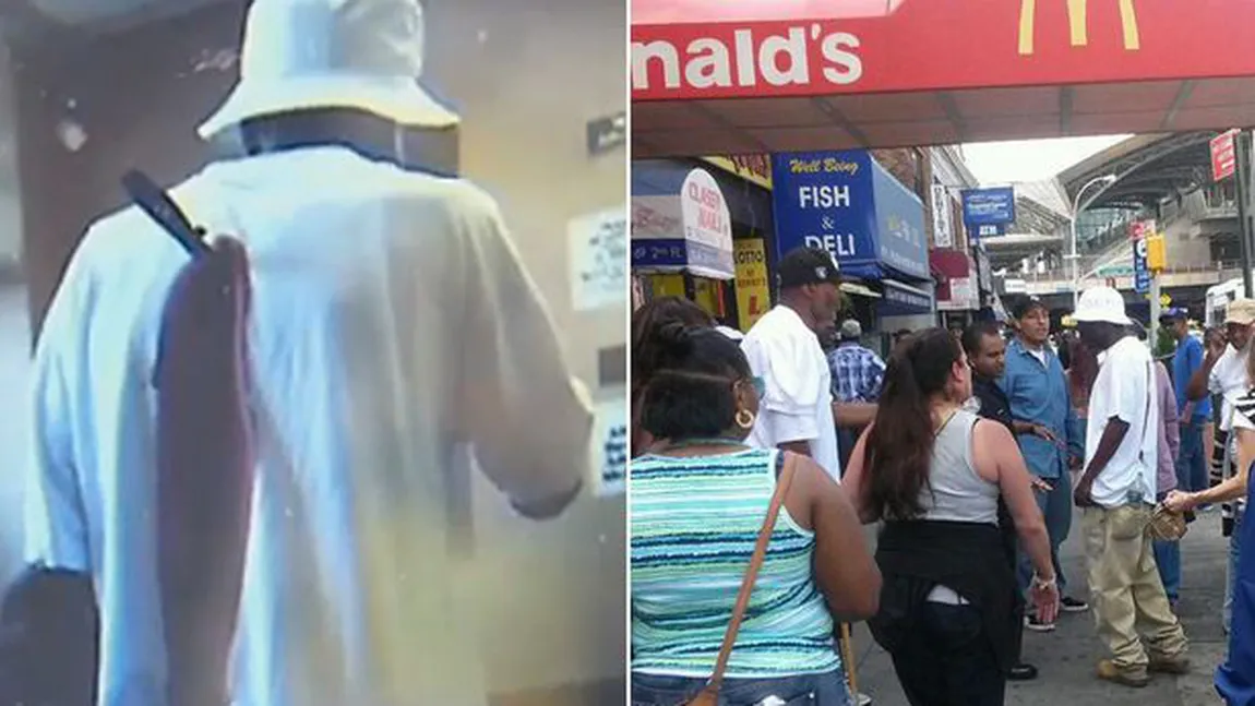 Apariţie ŞOCANTĂ: Un bărbat a intrat într-un fast-food cu un CUŢIT ÎNFIPT în SPATE