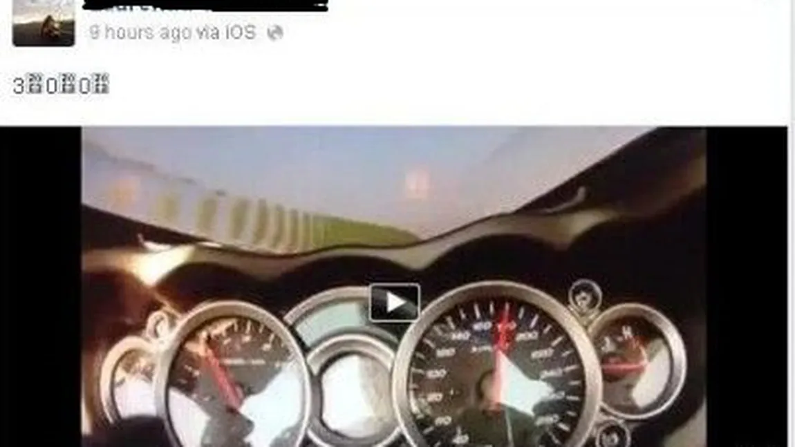 Un motociclist se laudă că a prins 300 de kilometri la oră pe Autostrada Soarelui VIDEO!