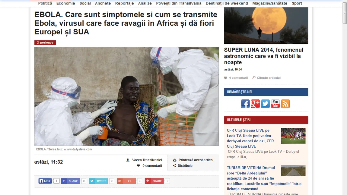 Care sunt simptomele de infecţie cu EBOLA şi cum ne apărăm de BOALA UCIGAŞĂ