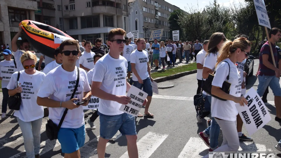 PROTEST ACL la Alba Iulia, în ziua Congresului extraordinar al PSD