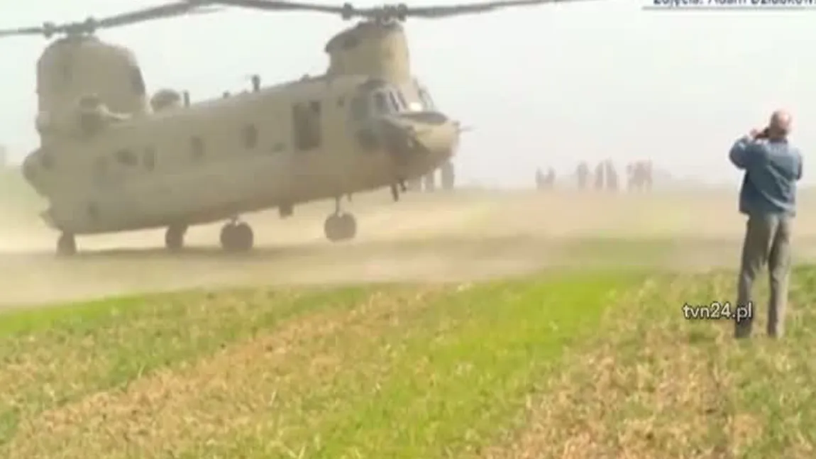 Elicoptere americane, aterizate în lanurile cu rapiţă din Polonia VIDEO