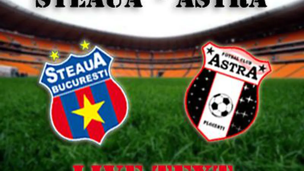 STEAUA - ASTRA LIVE VIDEO LOOK TV 0-0: Remiză în derby-ul etapei