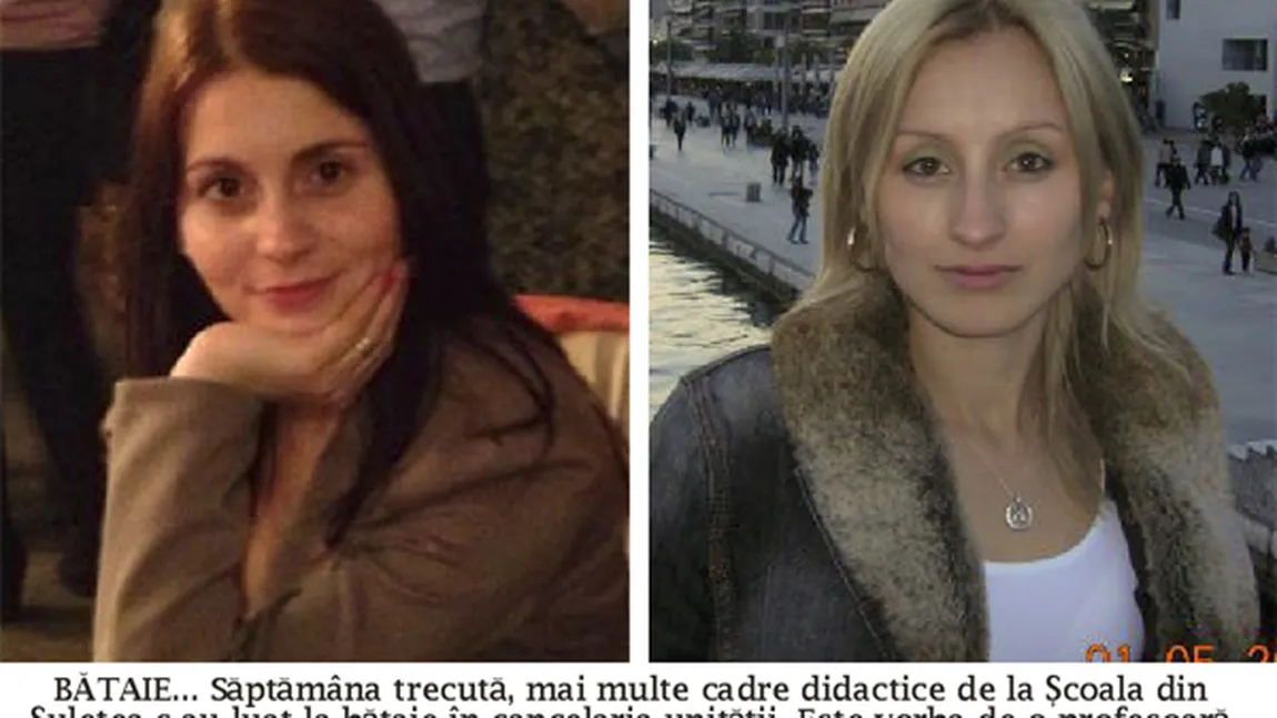 BĂTAIE ca în ringul de box în cancelarie, între două profesoare