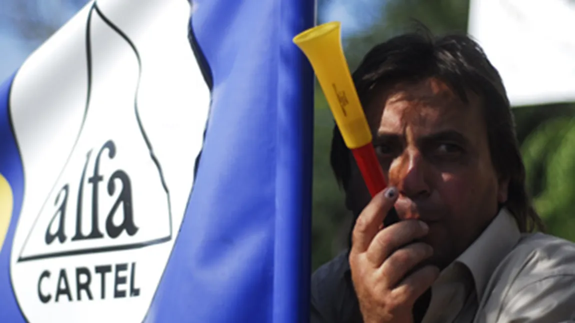 Sindicaliştii de la Cartel Alfa au protestat în Piaţa Victoriei din Capitală