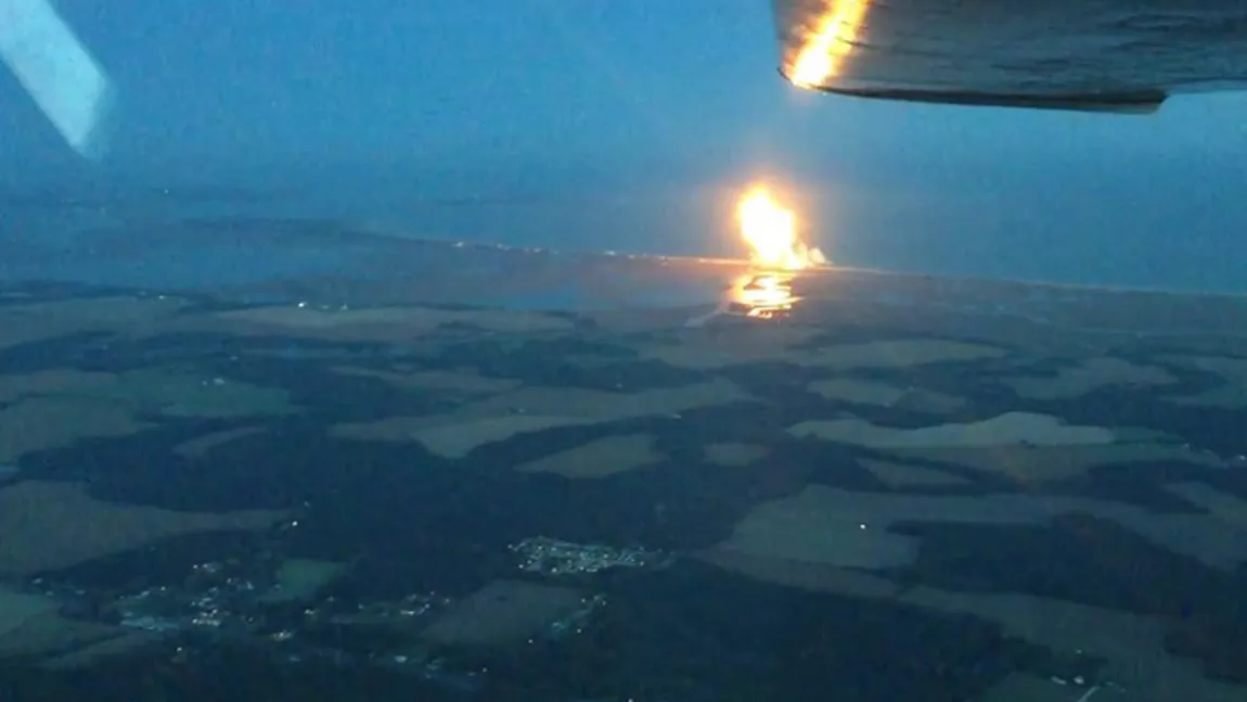 Explozia rachetei Antares, filmată dintr-un avion. Imaginile sunt impresionante VIDEO