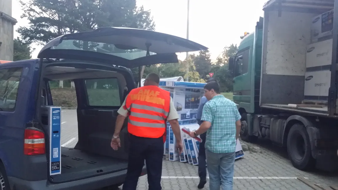 95 de televizoare, confiscate de inspectorii ANTIFRAUDĂ fiscală