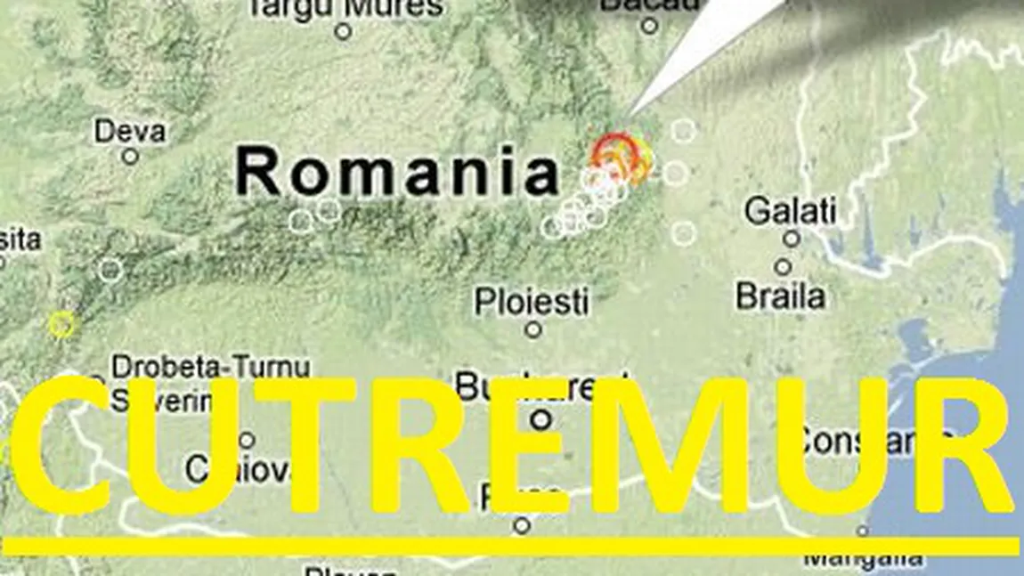 CUTREMUR cu magnitudine 3.2 în România