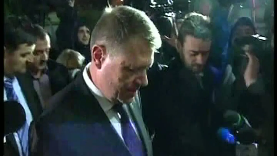 KLAUS IOHANNIS, la sediul ACL înainte de EXIT-POLL-uri: E foarte bine, sunt foarte optimist