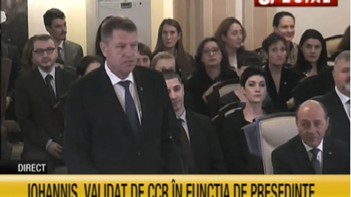 KLAUS IOHANNIS, la CCR: Voi fi preşedintele care RESPECTĂ Constituţia în litera şi spiritul ei. Da, se poate