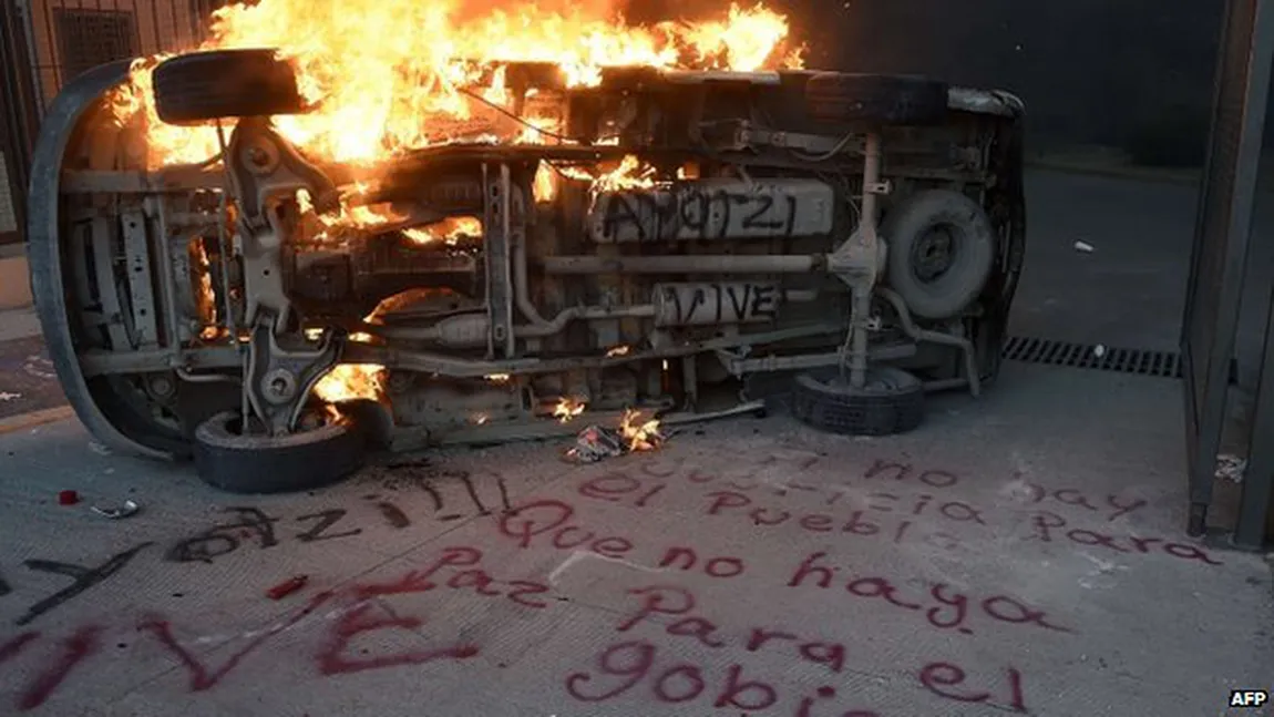Proteste violente în Mexic după dispariţia a 43 de studenţi FOTO şi VIDEO