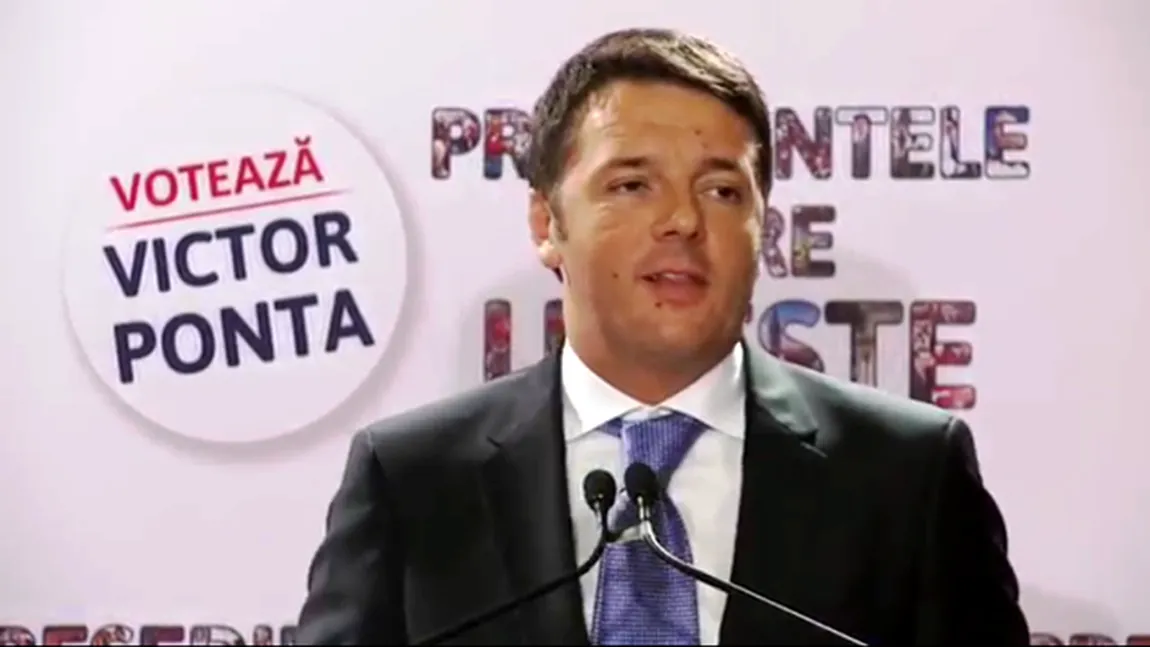 PREZIDENŢIALE. Matteo Renzi îl vede pe Ponta câştigător, după absenţa lui Iohannis de la ultima confruntare
