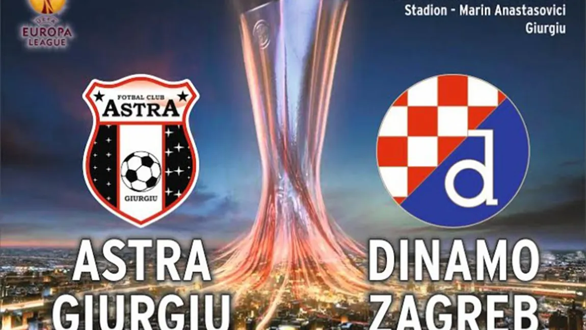 ASTRA DINAMO ZAGREB 1-0. Prima victorie în Liga Europa pentru Astra Giurgiu