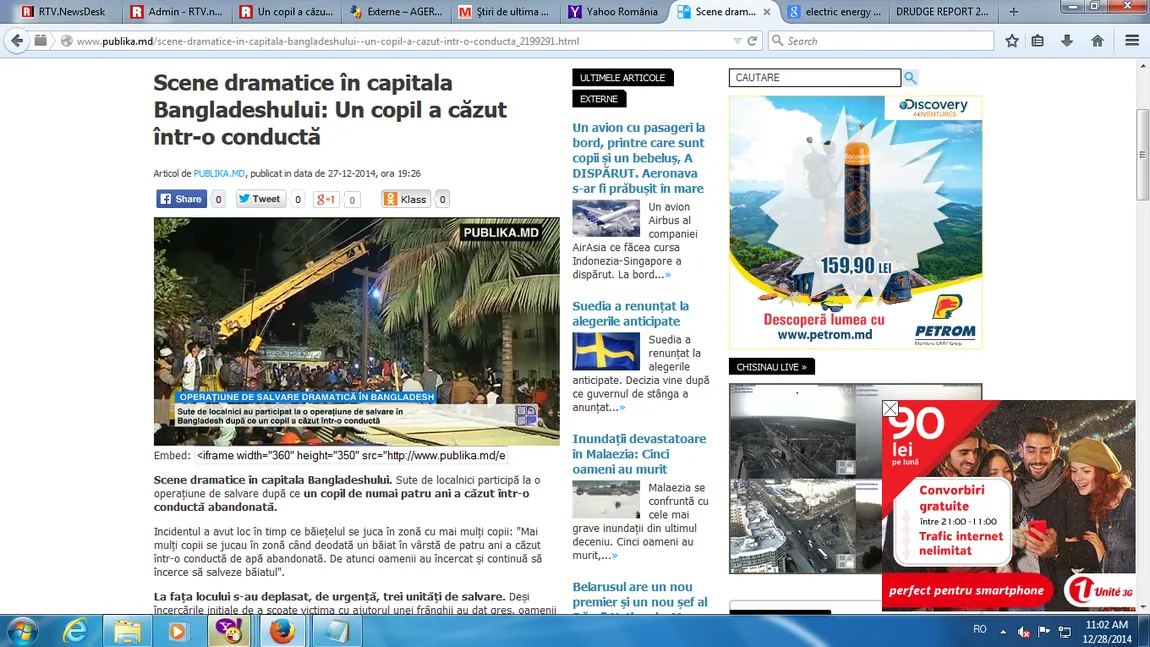 Un copil a căzut într-o conductă. Sute de oameni încearcă să îl salveze VIDEO