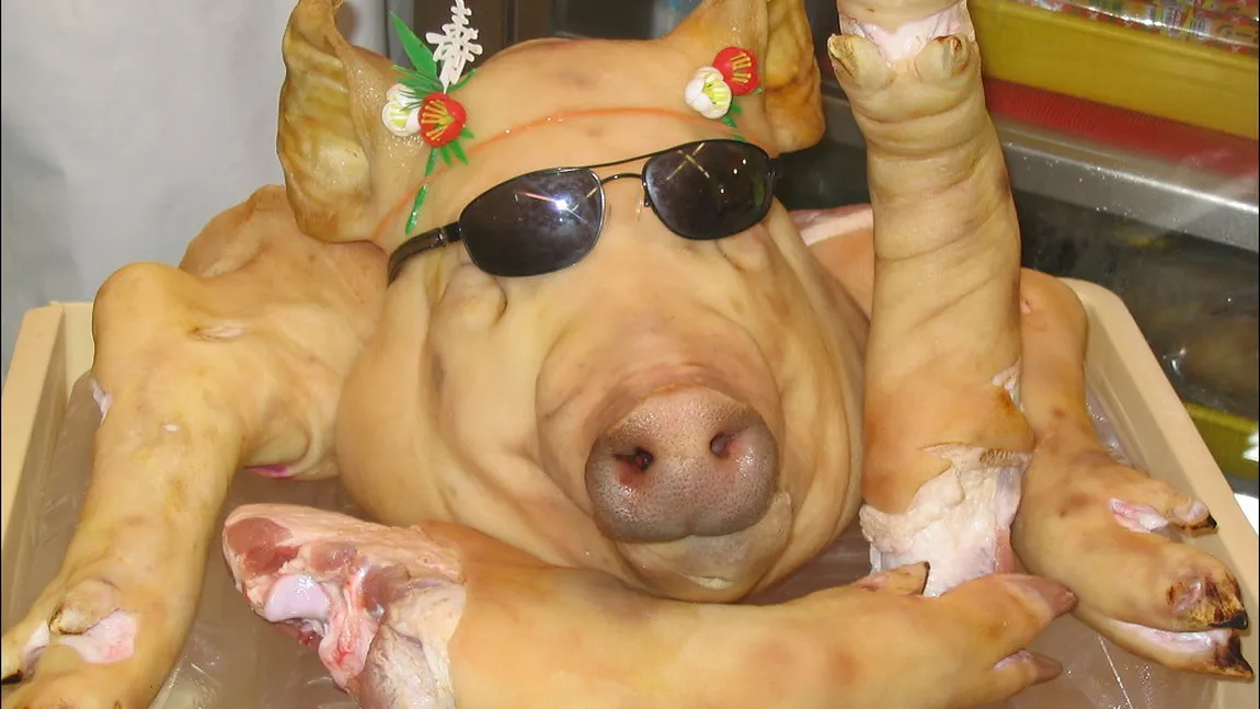 Românii mănâncă 1 MILION de porci de Crăciun