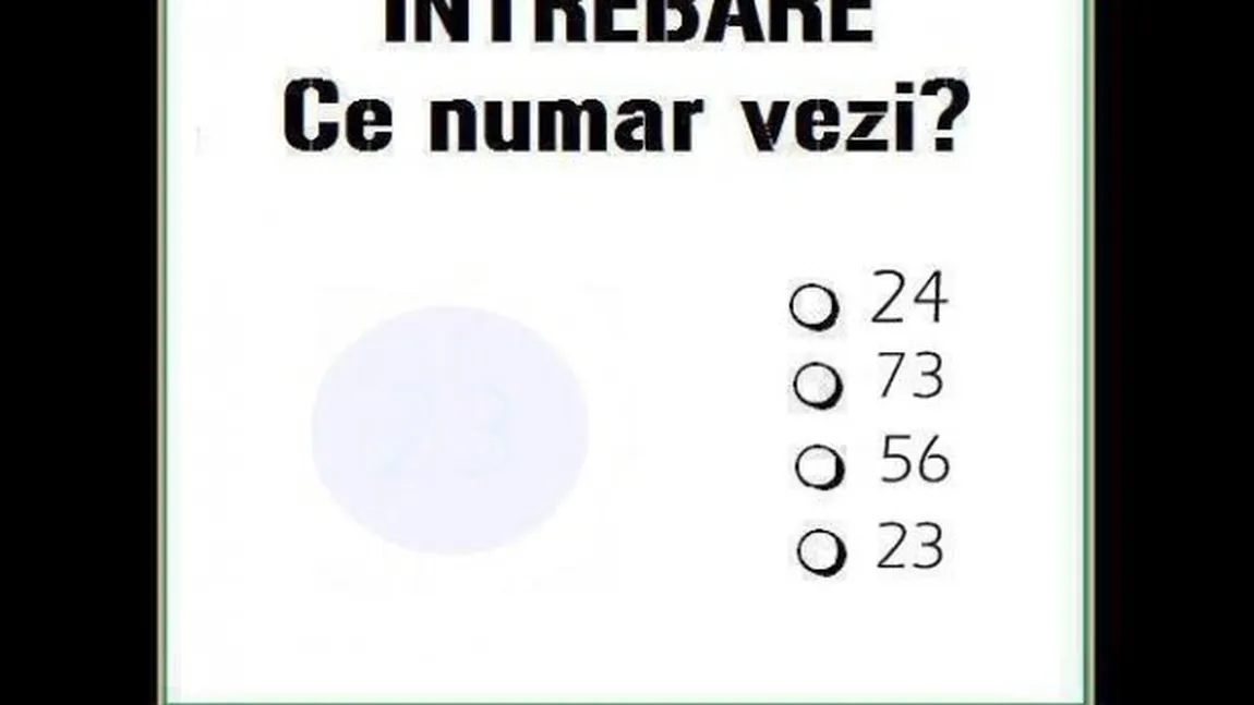 TEST. Privirea îţi joacă feste? Ce număr vezi în imagine? FOTO