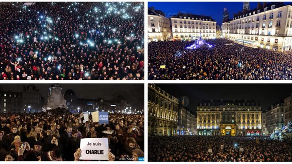 Atentat terorist la Paris: Peste 100.000 de oameni, la marş de solidaritate după atacul de la Charlie Hebdo