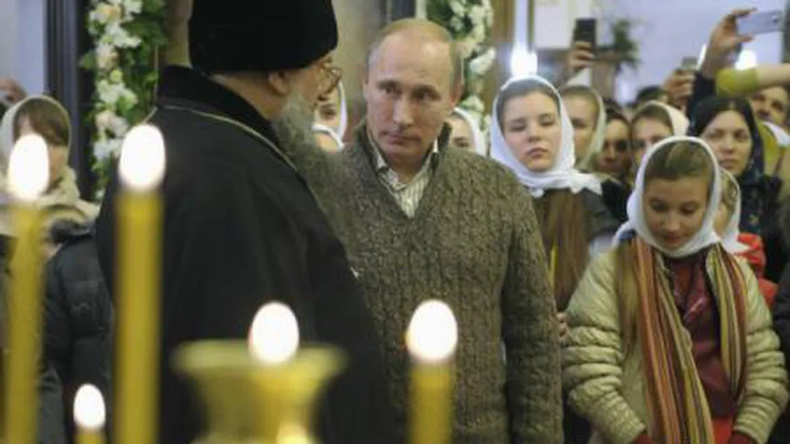 Vladimir Putin a întâmpinat Crăciunul într-o parohie rurală de lângă Voronej