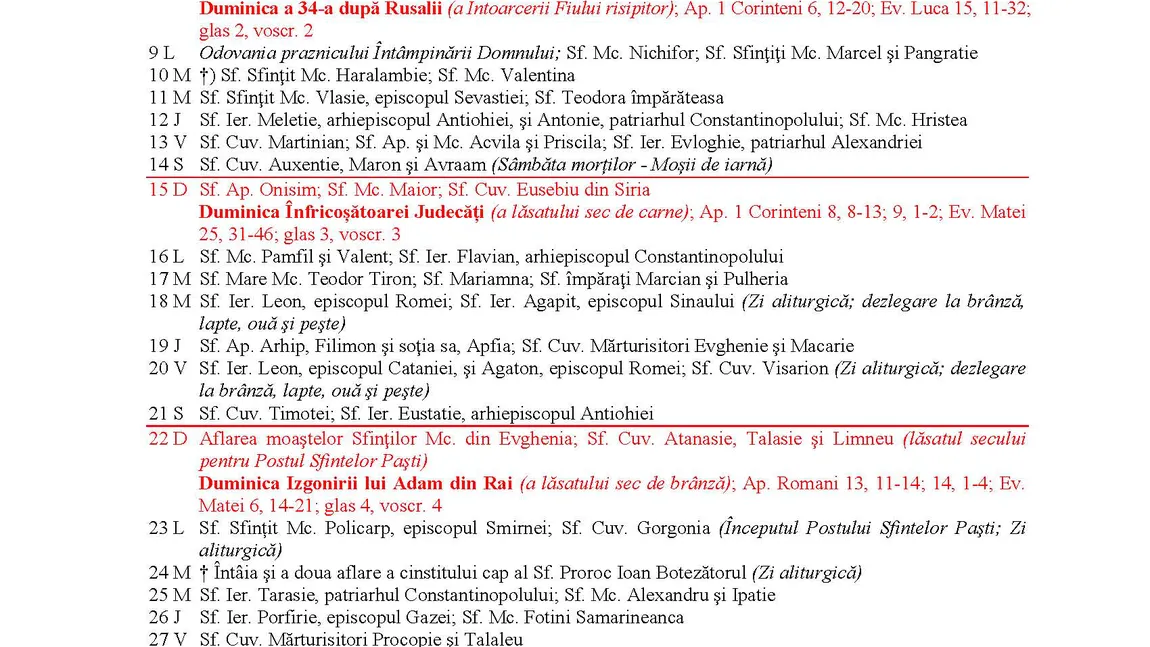 CALENDAR ORTODOX 2015: Sfinţii Apostoli Arhip, Filimon şi soţia sa, Apfia