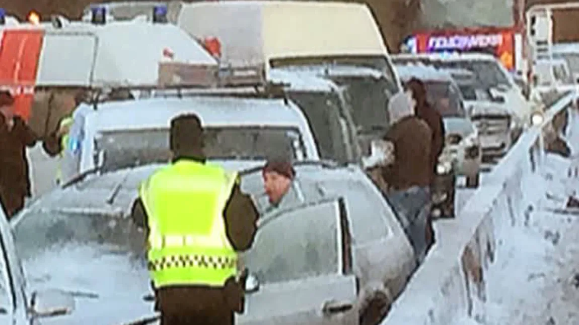 Zeci de maşini au fost implicate într-un accident în lanţ, produs pe o autostradă din Austria VIDEO