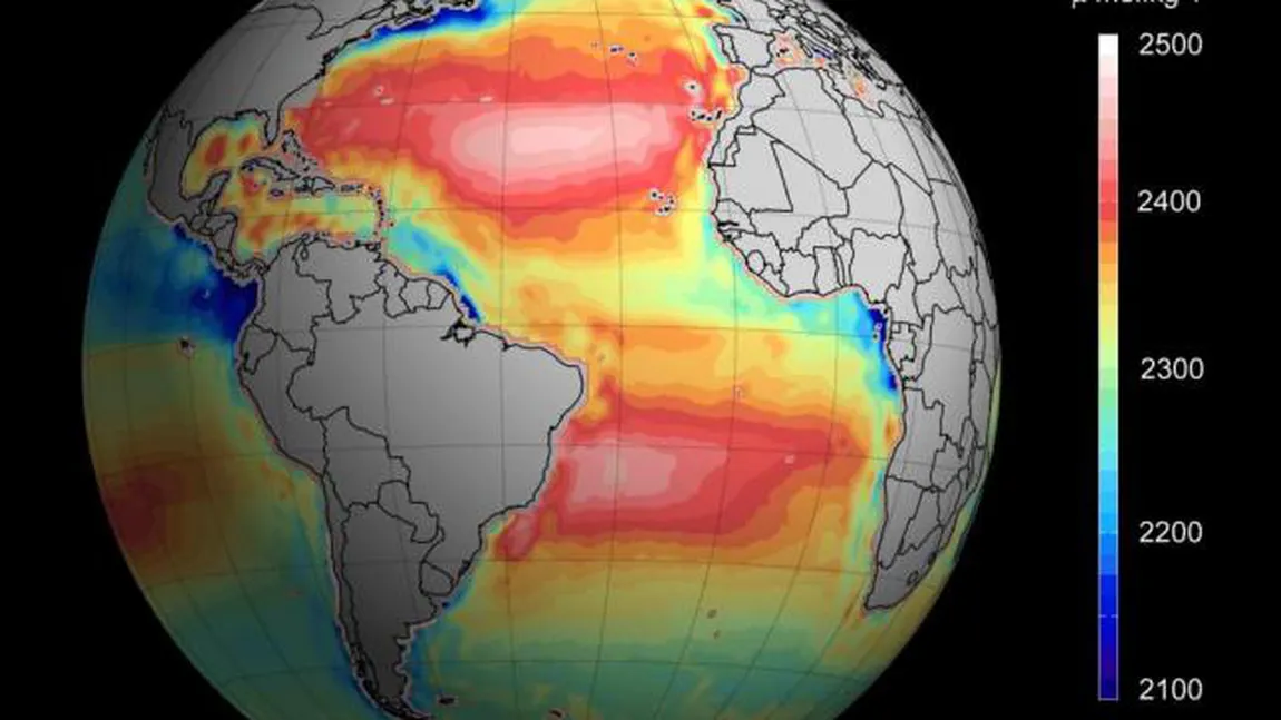 O nouă hartă a acidității oceanelor planetei, realizată pe baza datelor satelitare