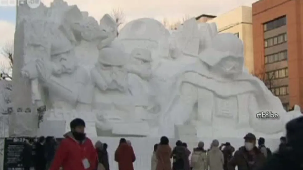 Spectaculos: Festivalul sculpturilor în zăpadă din Japonia VIDEO