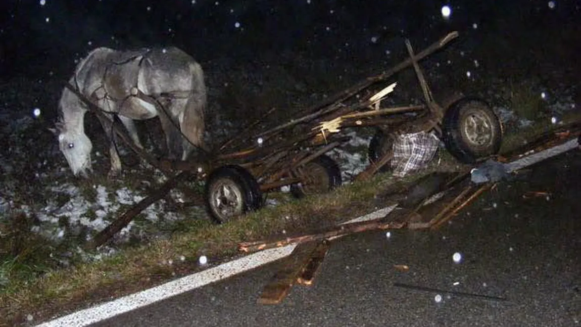 Două accidente grave provocate de o căruţă. Căruţaşul a fugit de la locul faptei