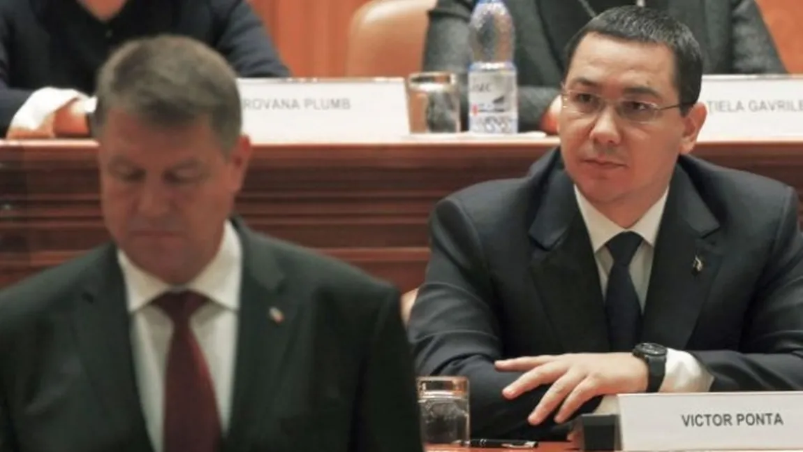 Klaus Iohannis şi Victor Ponta, la bilanţul MApN pe anul 2014