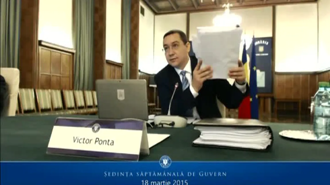 O nouă şedinţă de Guvern pentru CODUL FISCAL. Ponta: Stadiul e aproape final, însă procedurile ne OMOARĂ