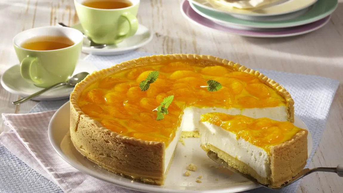 REŢETA ZILEI: Prăjitură cu brânză şi mandarine