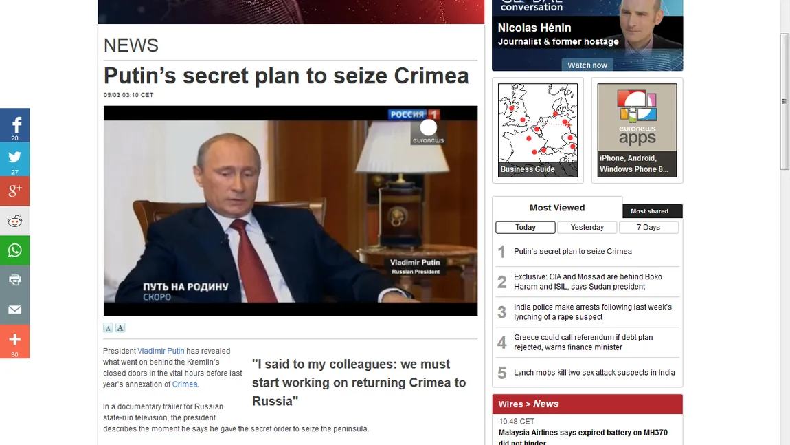 Planul SECRET de ANEXARE a CRIMEEI de către Rusia a ieşit la iveală VIDEO