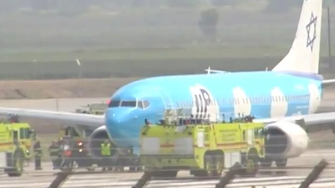 Boeing 737, aterizare de urgenţă la Tel Aviv, din cauza unor probleme apărute la o roată