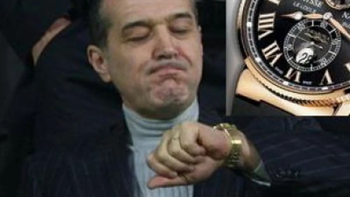 Gigi Becali şi-a etalat ceasul de aur în cartier. Imagini de senzaţie cu patronul Stelei