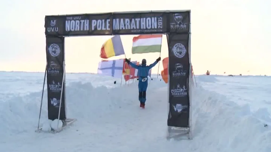 Un român, la maratonul de la Polul Nord. Pe ce loc a terminat şi ce a făcut la finalul cursei VIDEO