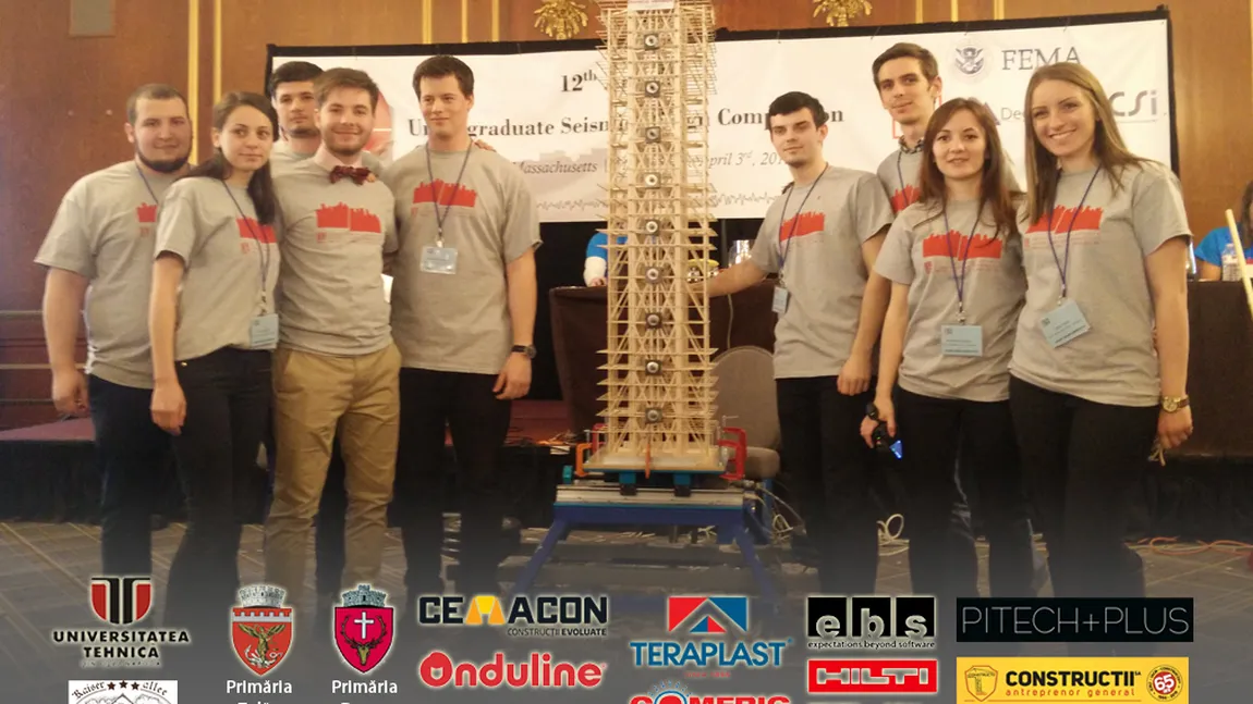 Studenţii clujeni au câştigat premiul I la cea mai importantă competiţie de inginerie seismică VIDEO