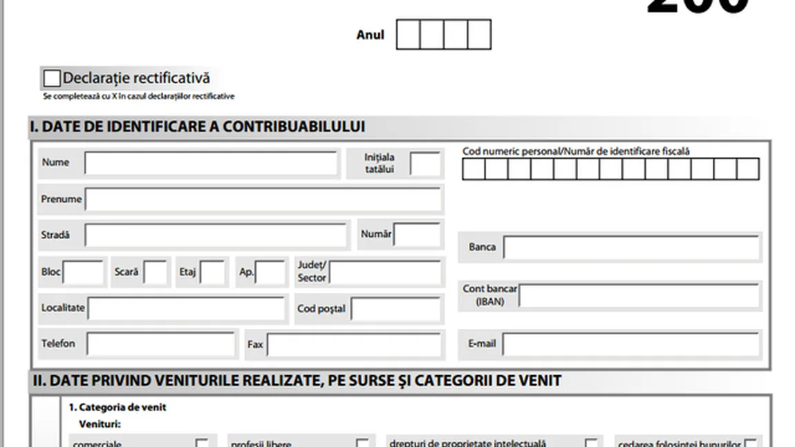 Veniturile pe 2014 trebuie declarate la Fisc până pe 25 mai. Cum se depune formularul 200