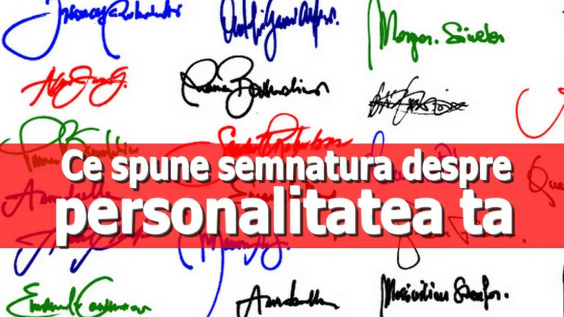 Ce spune semnătura despre personalitatea ta