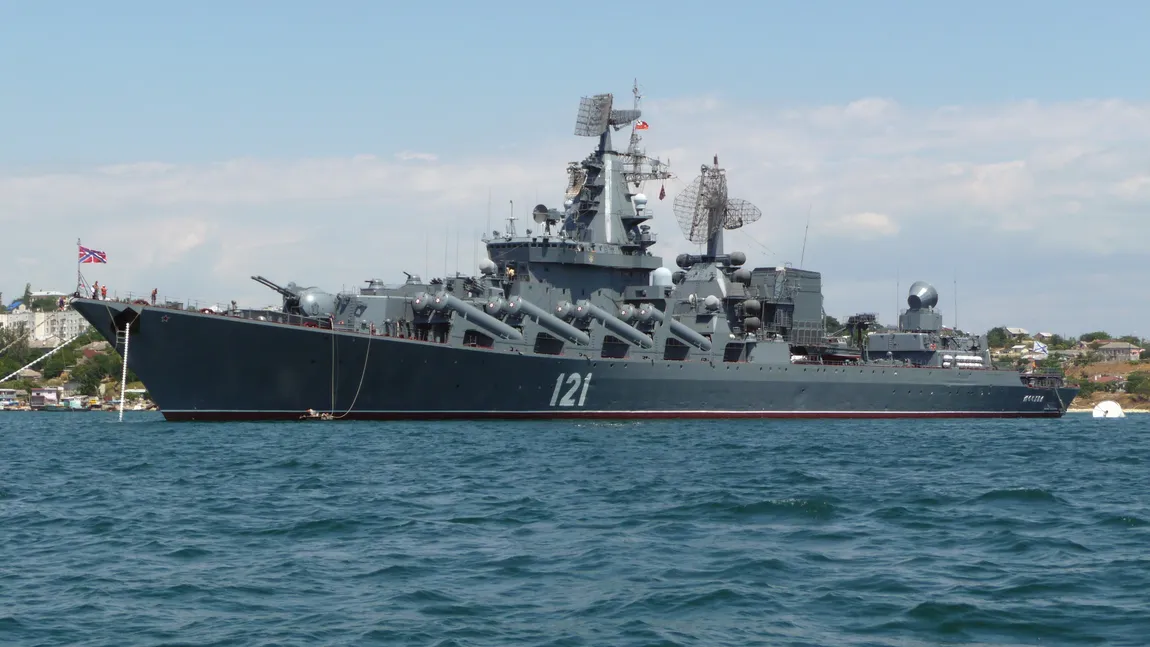 Distrugătorul Moscova, nava amiral a Flotei ruse, a plecat spre Marea Mediterană
