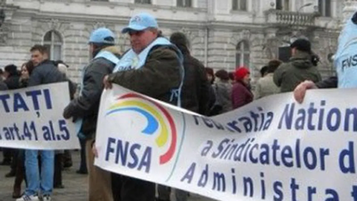 PROTEST în Capitală. Sindicaliştii din administraţia publică vor creşterea salariilor