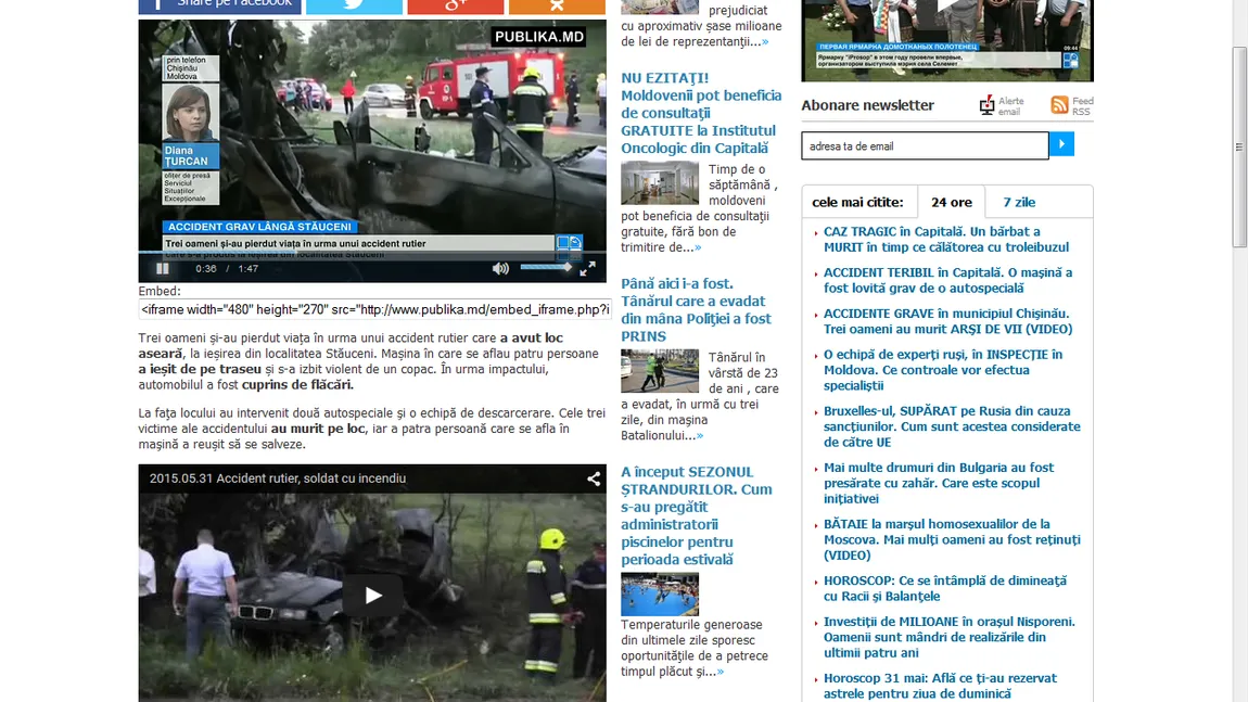 Accidente grave în Chişinău. Trei oameni au murit arşi de vii VIDEO