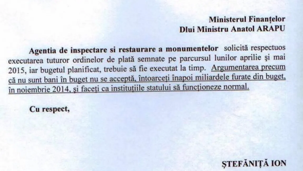 R. Moldova - O agenţie de stat, către Ministerul Finanţelor: Întoarceţi înapoi miliardele furate