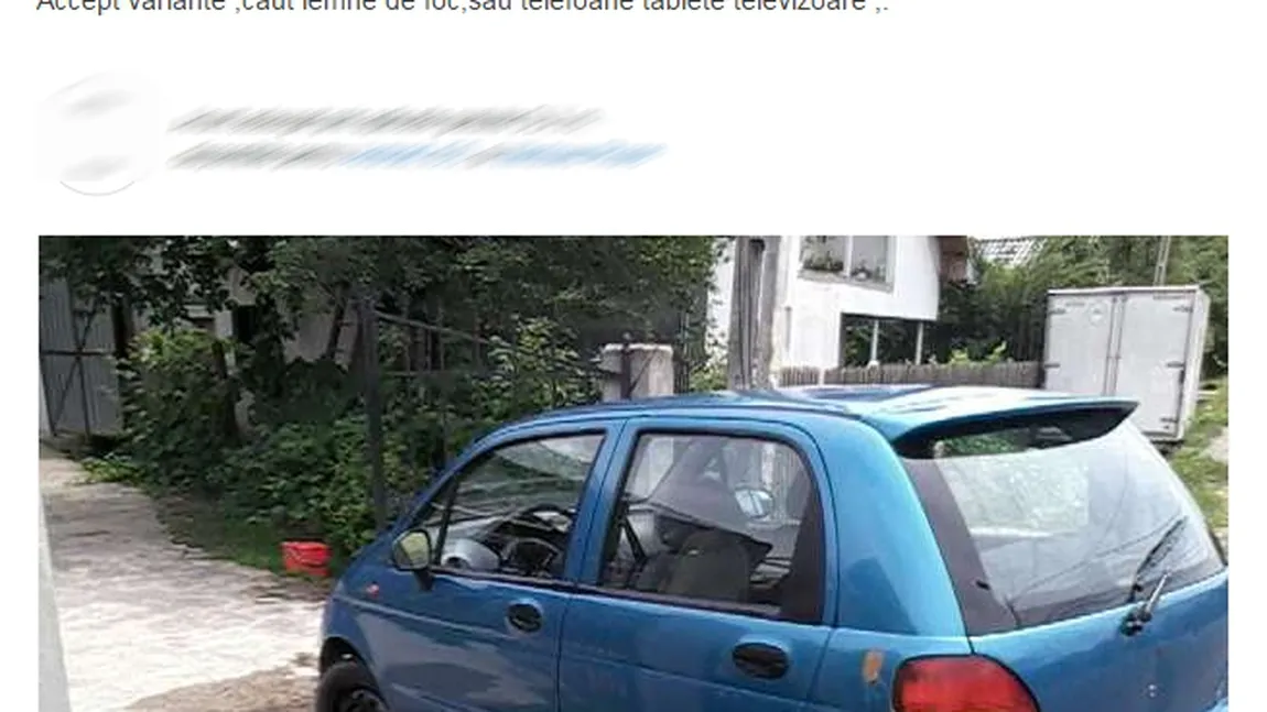 Oferta de nerefuzat, pe un site de anunţuri. Ce vrea un bărbat din Argeş la schimb pentru MATIZUL lui FOTO