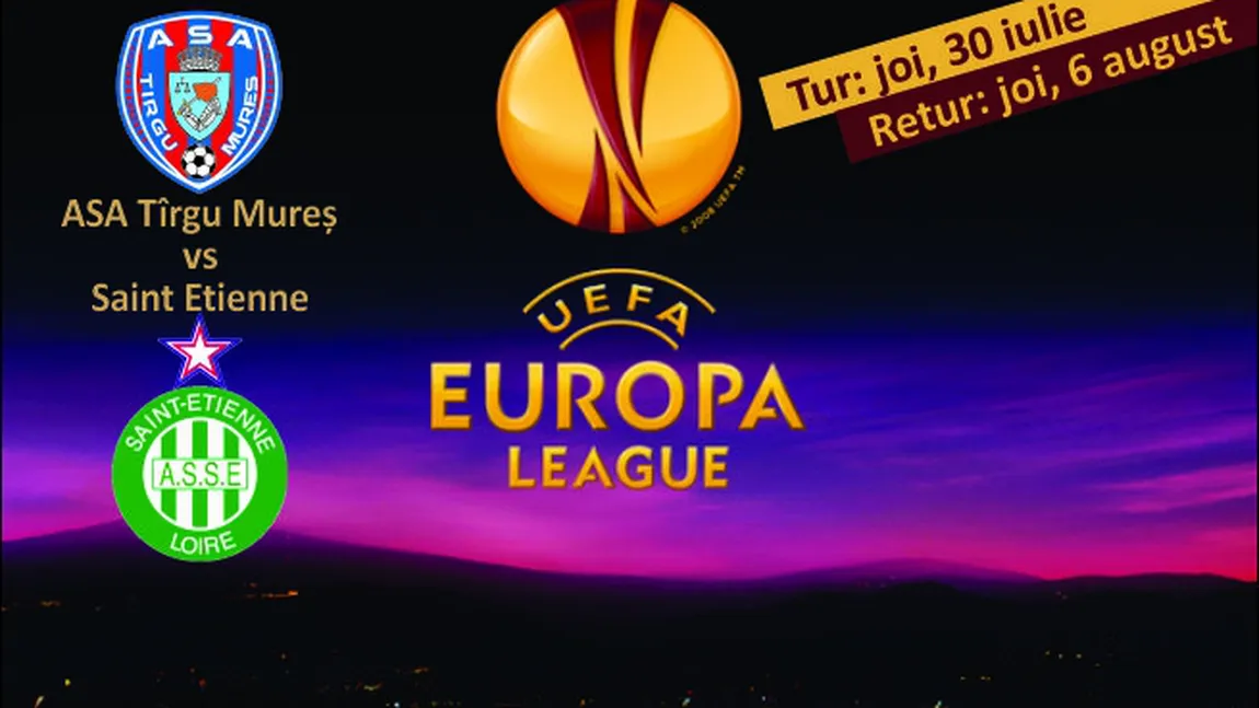 ASA TG. MUREŞ - ST. ETIENNE 0-3 în EUROPA LEAGUE. Dezastru TOTAL în Ardeal