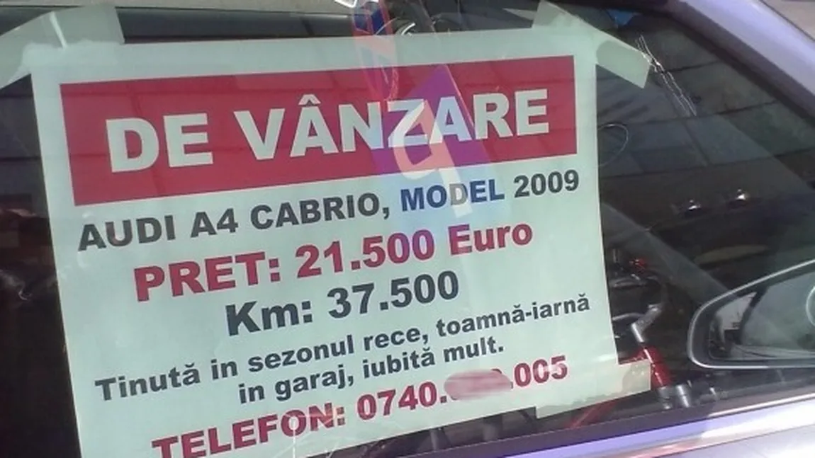 AMENZI URIAŞE pentru cei care îşi scot maşina la vânzare pe stradă