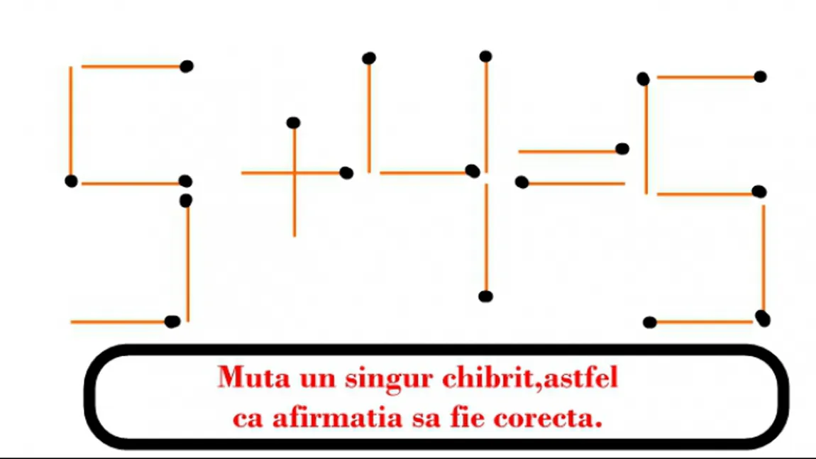 TEST LOGICĂ: Joacă-te cu chibriturile