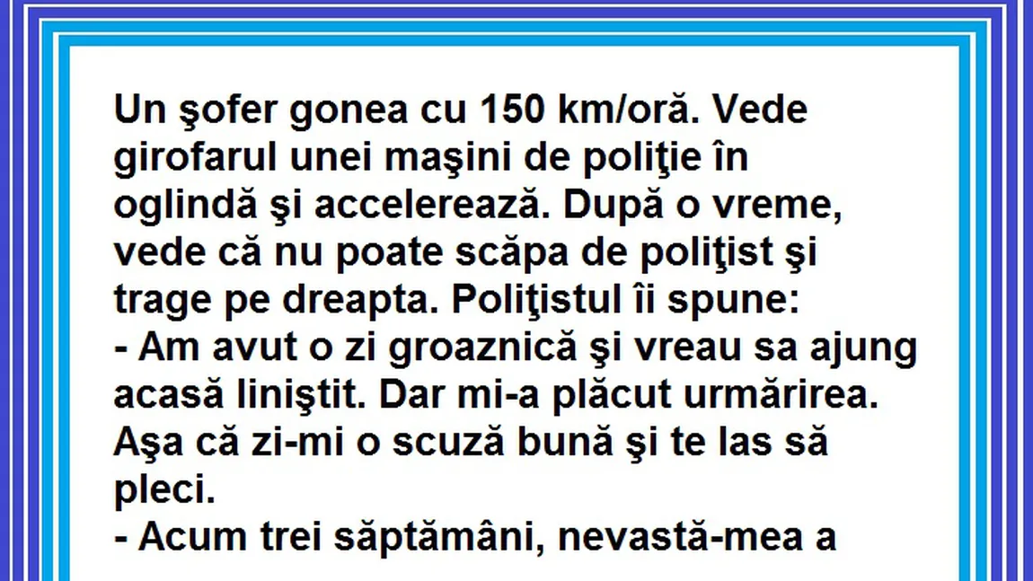 BANCUL ZILEI: Cum scapi cel mai uşor de o amendă