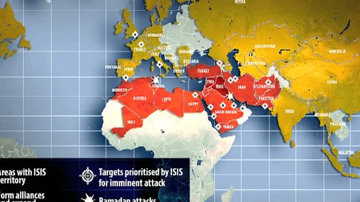 ALERTĂ TERORISTĂ! România, pe harta ţărilor cu risc de atentate ale Statului Islamic