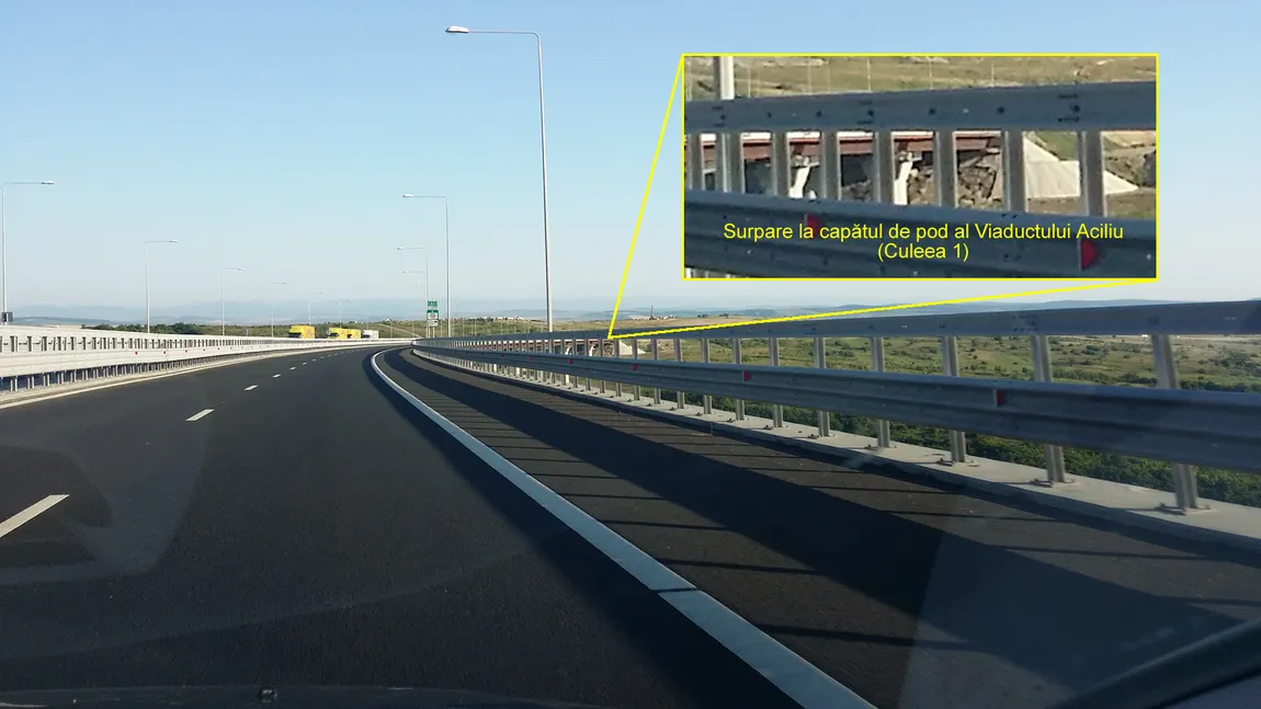 Autostrada Orăştie-Sibiu, în pericol de prăbuşire. 
